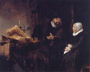 Double Portrait of Cornelis Claesz.Anslo and His Wife,Aeltje Gerritsdr Schouten REMBRANDT Harmenszoon van Rijn